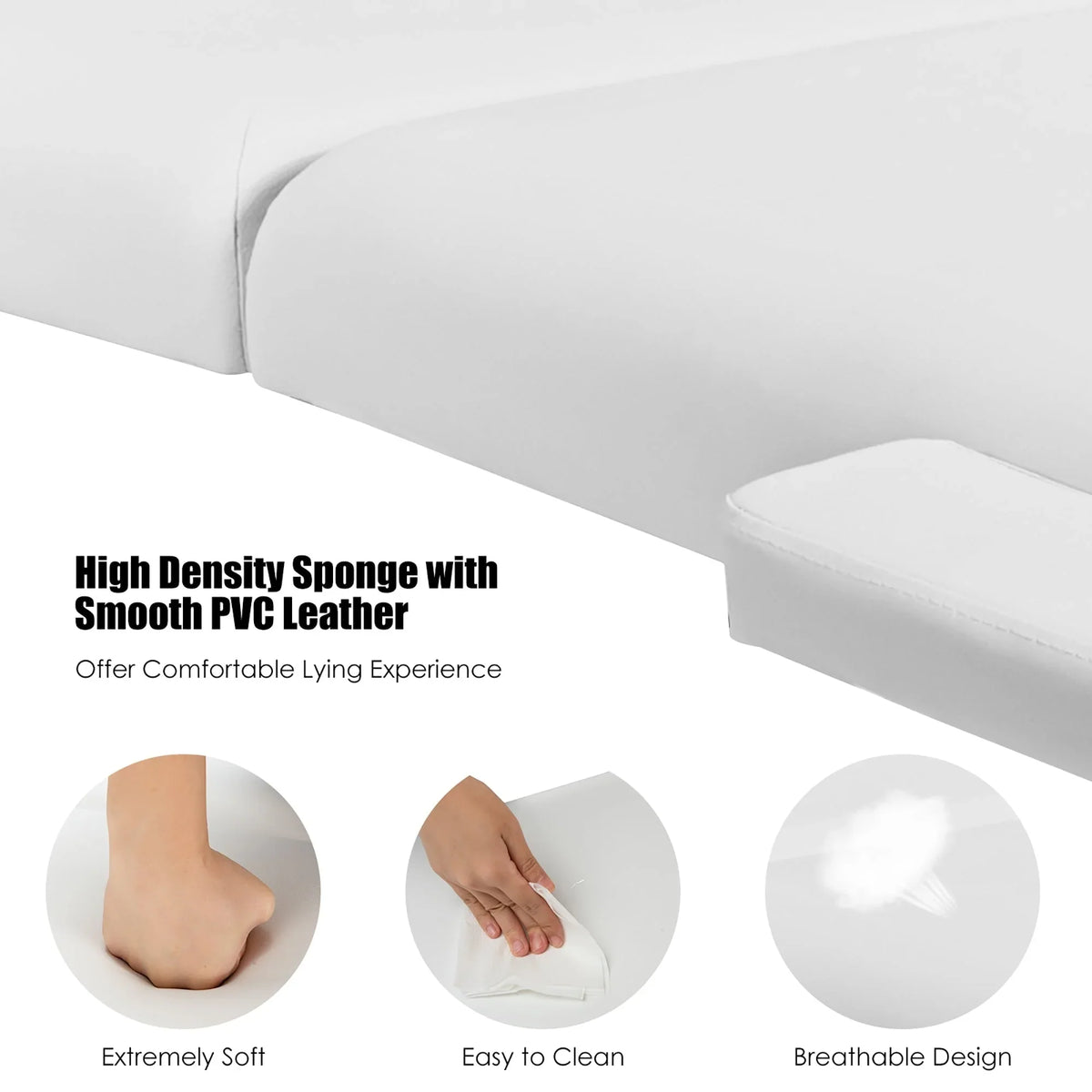 Table de Massage Portable 84L Réglable pour Soins du Visage, Tatouage, avec Housse de Transport