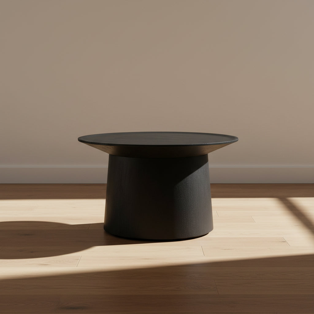 Modern Black-Stained Acacia Wood Coffee Tables
