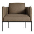 Modern Gabro Coffee Metal with Upholstered