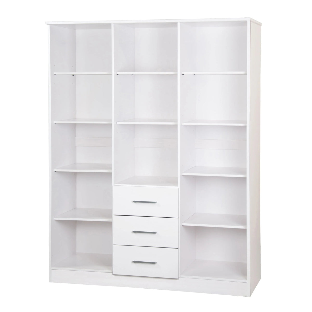 Palace Imports Armoire Cosmo 3 portes 100 % bois massif avec portes en bois massif ou portes miroir