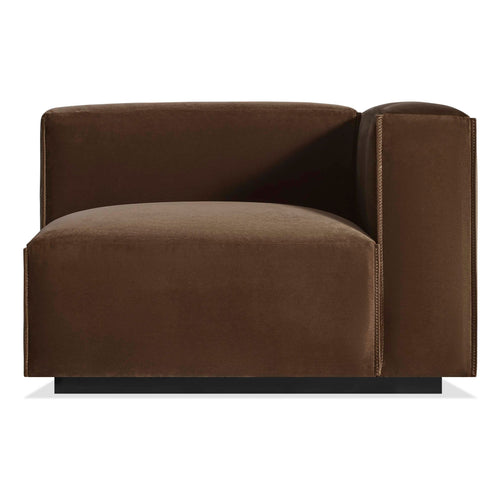 Modern Camel Leather Modular Lounge Chair with Single Arm for Living Room