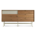 Modern Walnut / Putty Grey Steel Cabinets & Storage