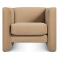 Modern Camel Velvet Leather Chairs