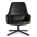 Modern Onyx Leather Steel Chairs with Upholstered