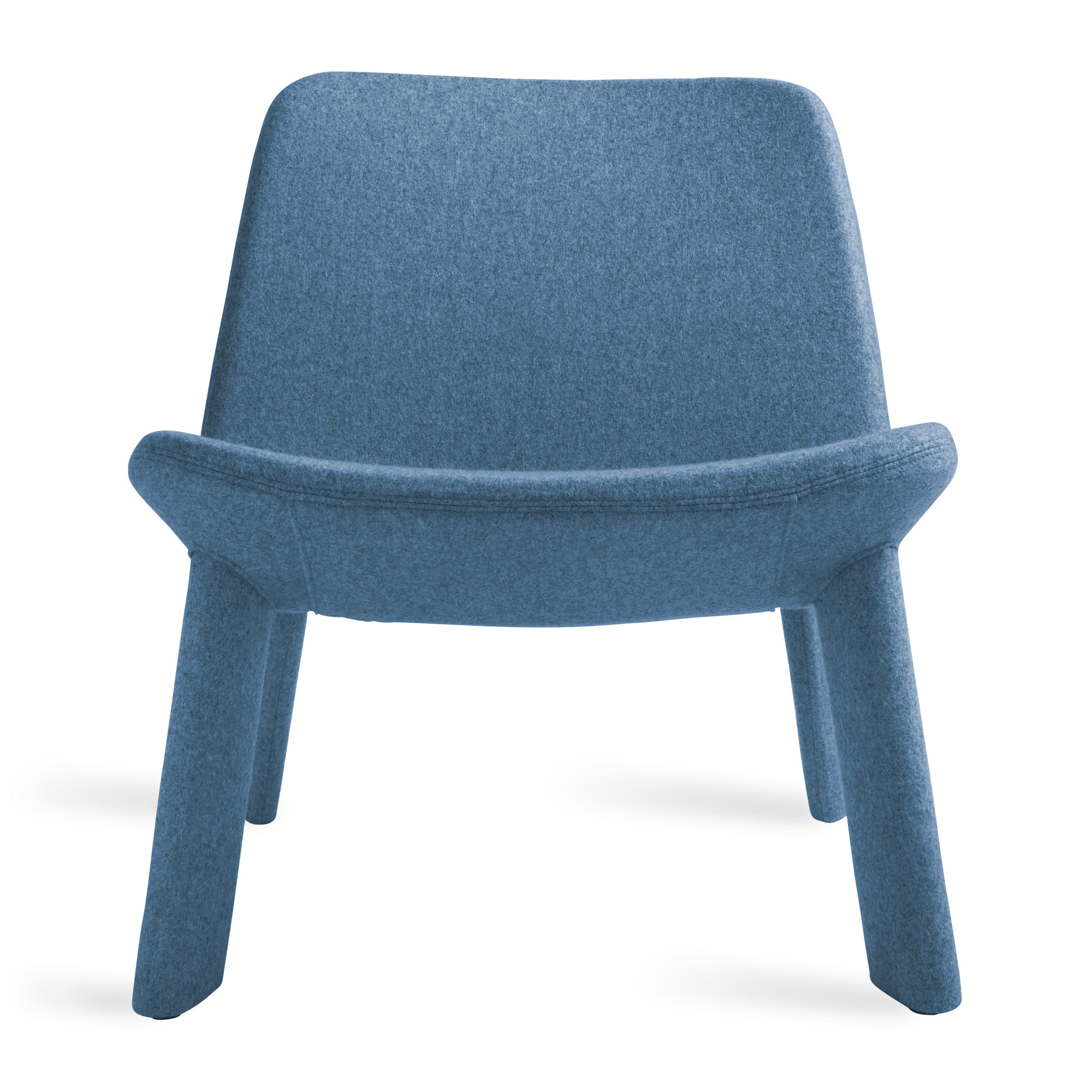 Modern Vesper Marine Blue Metal Chairs with Upholstered
