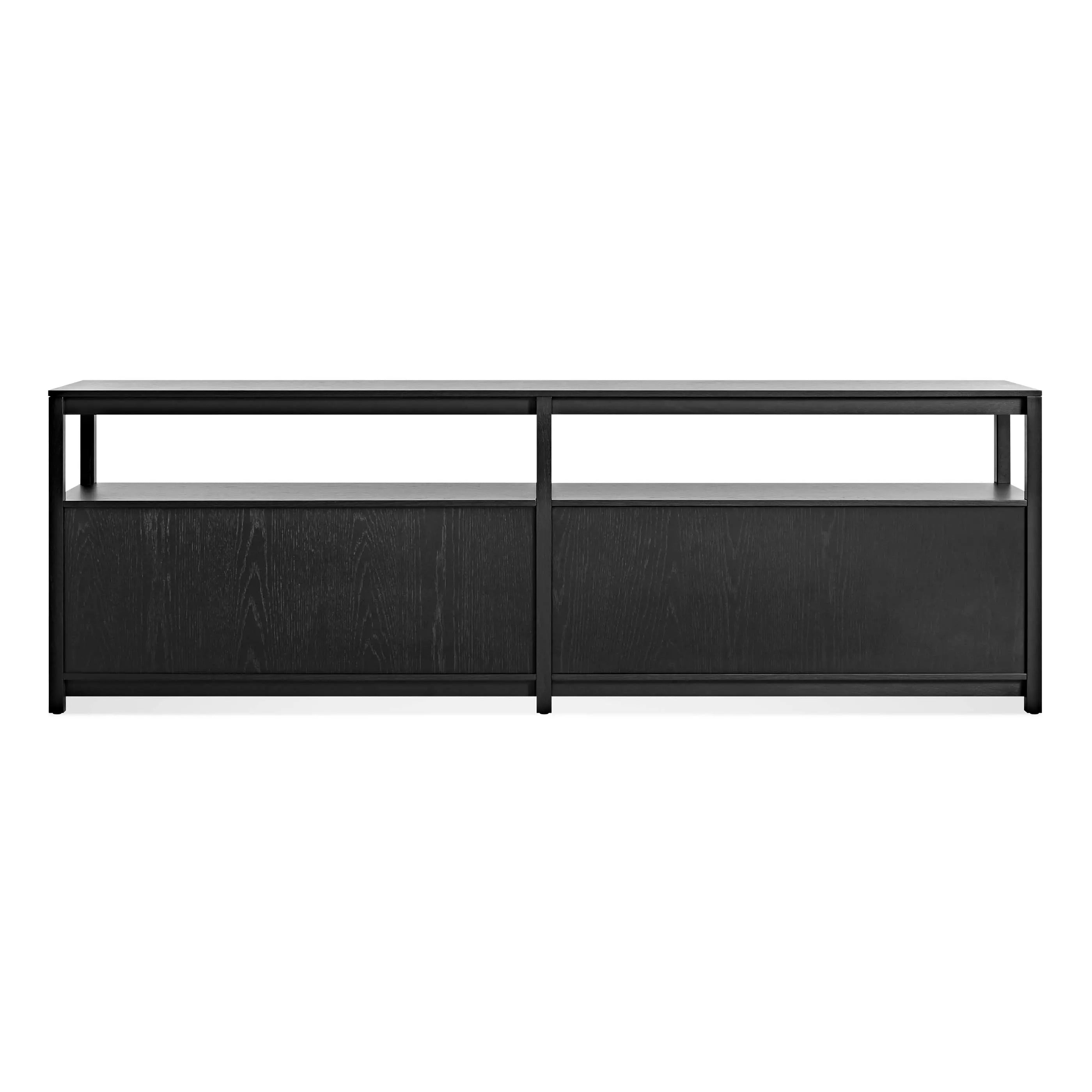 Open Plan Long and Low Bookcase with Storage