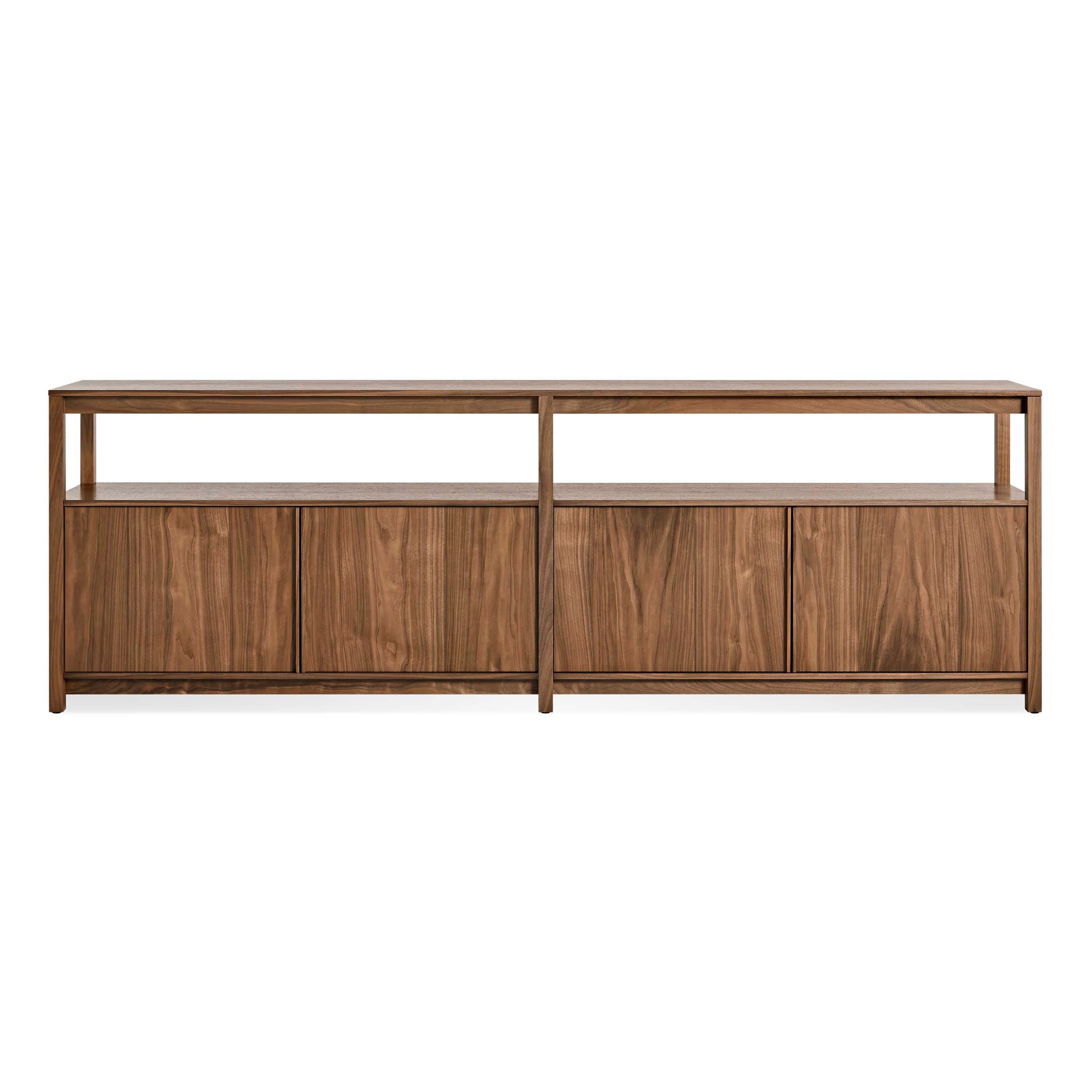 Open Plan Long and Low Bookcase with Storage