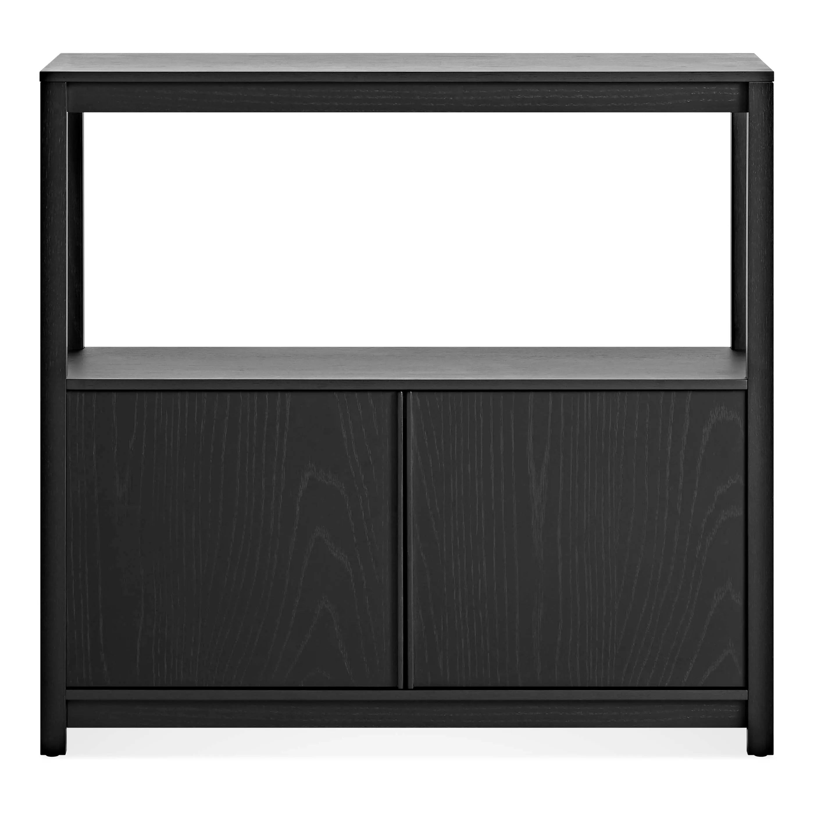 Modern White Oak Bookcases & Standing Shelves with Storage