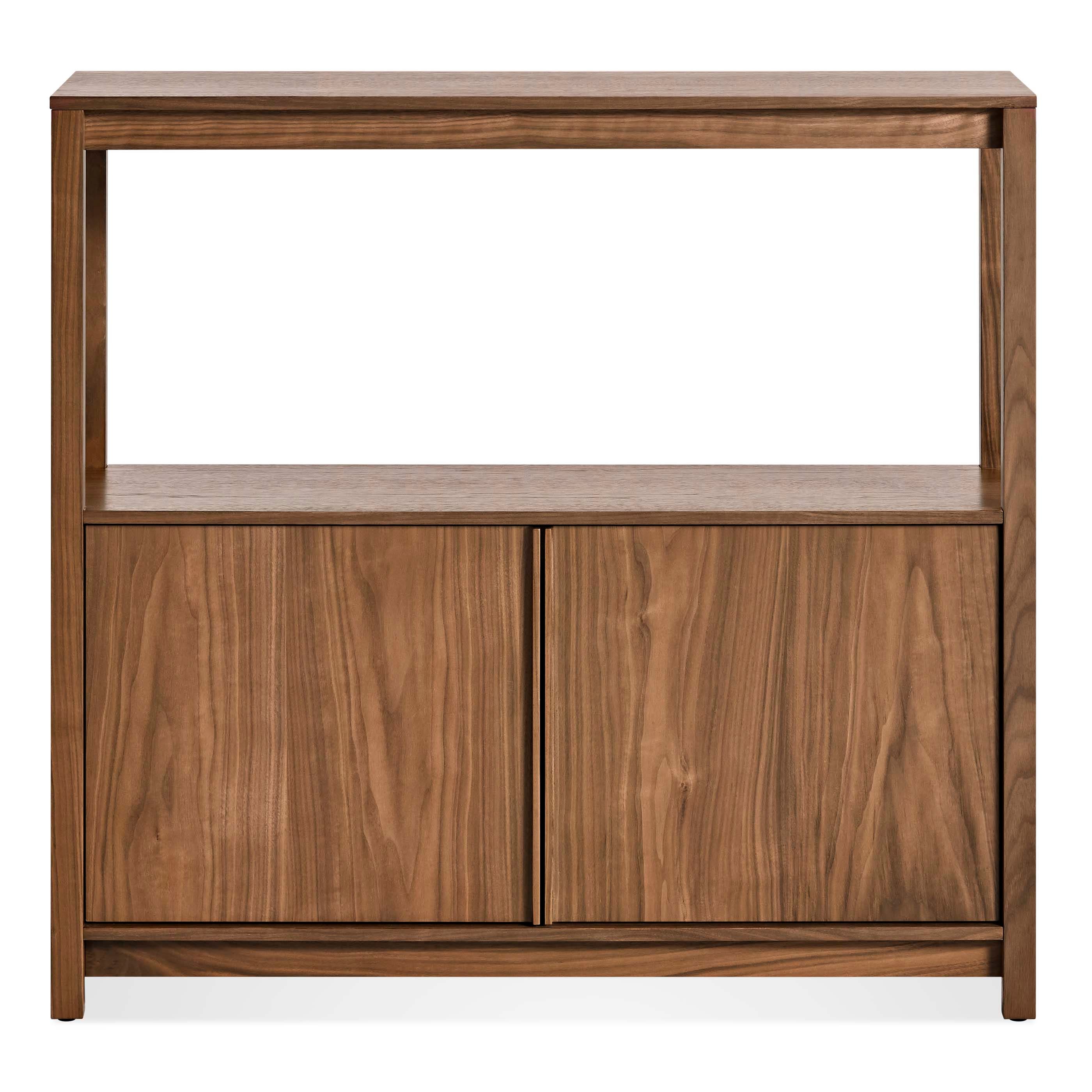 Modern White Oak Bookcases & Standing Shelves with Storage