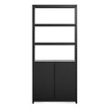 Modern Black On Oak Bookcases & Standing Shelves with Storage