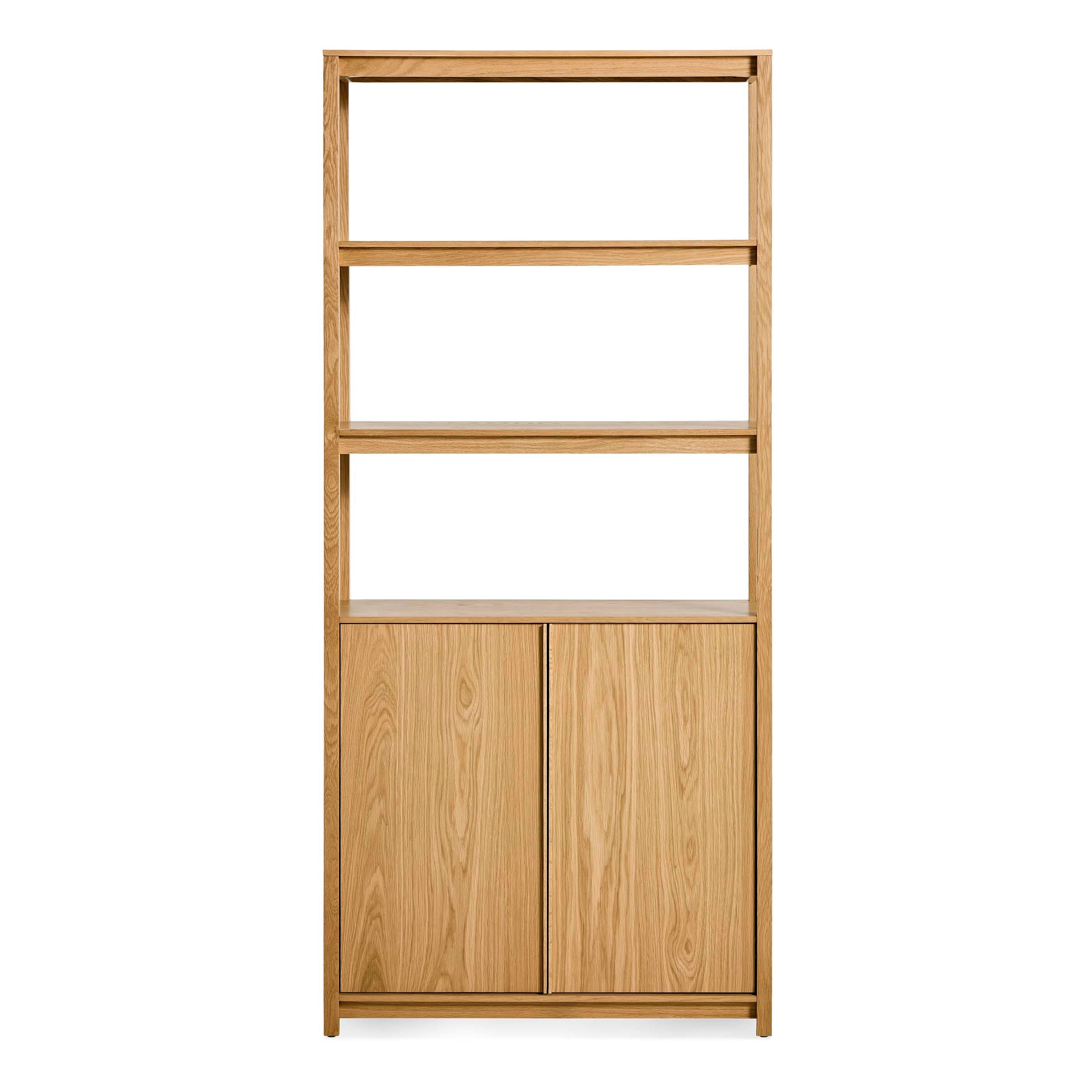 Modern Black On Oak Bookcases & Standing Shelves with Storage