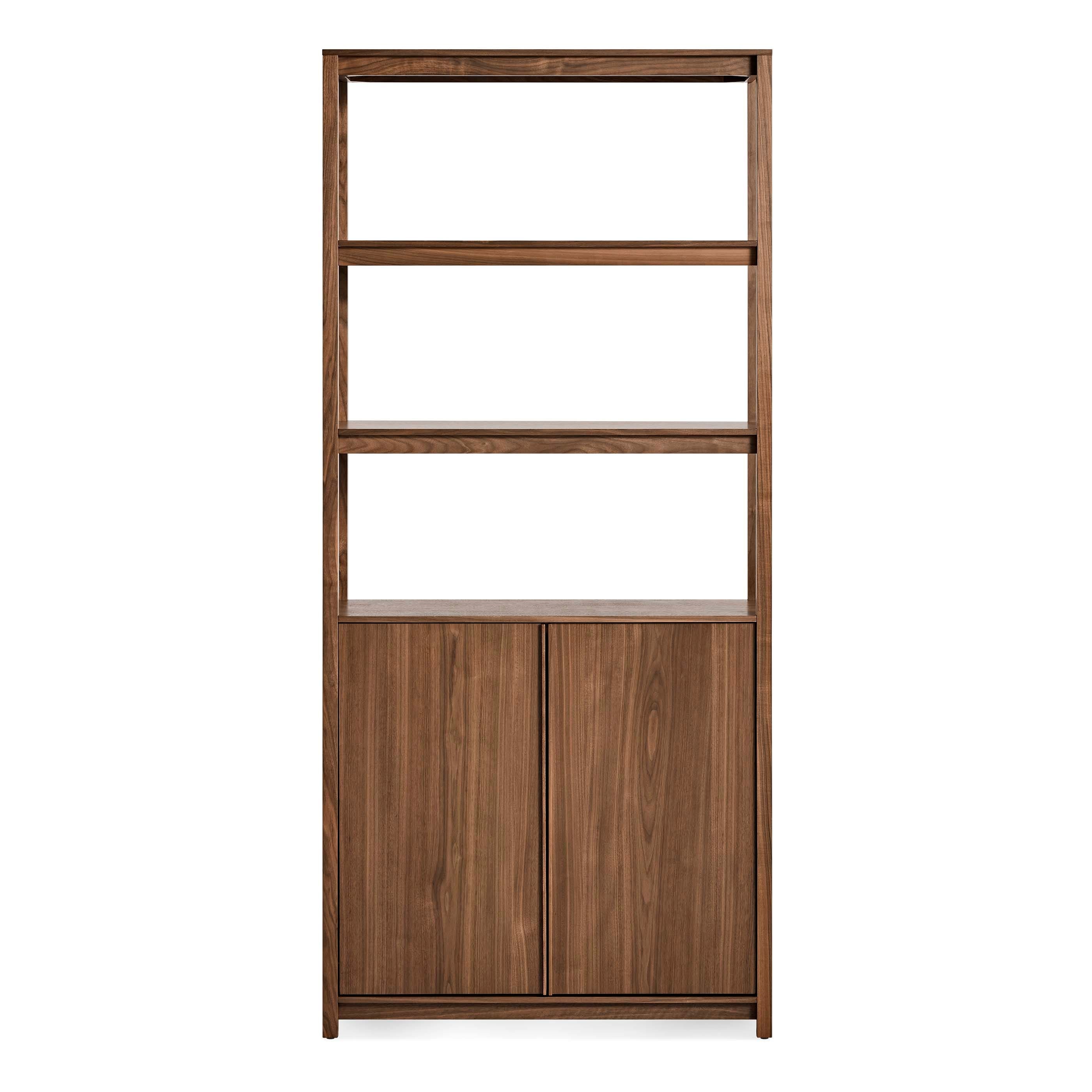 Modern Black On Oak Bookcases & Standing Shelves with Storage