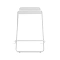 Modern White Steel Table & Bar Stools with Stackable
