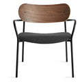 Modern Walnut / Maharam Meld In Panda Steel Chairs