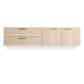 Warm Hickory Leather Cabinets & Storage with Storage Living Room