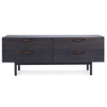 Warm Smoke Leather Dressers with Storage Living Room