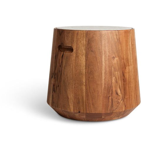 Modern Acacia / Heathered Graphite Wood End Tables