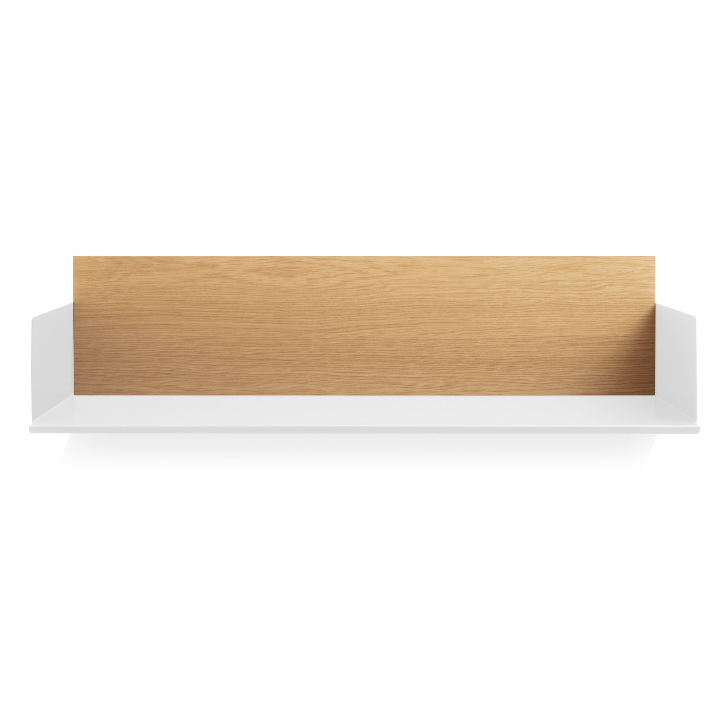 Modern White Oak / White Oak Wall Shelves & Ledges with Storage
